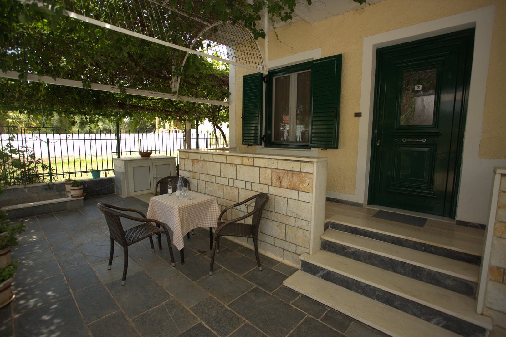 The garden at Asterias Homes, Koronisia, Arta
